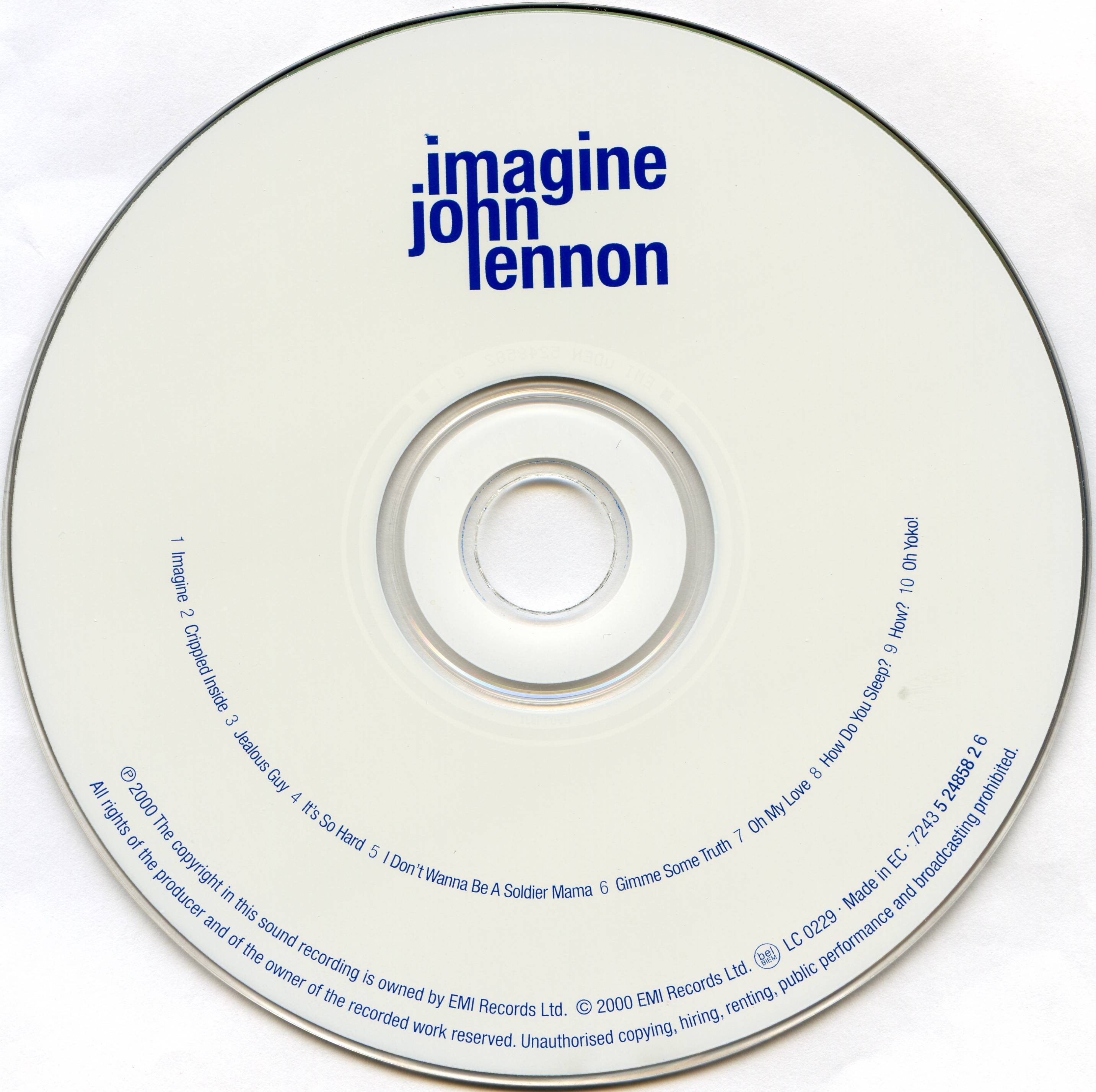 John Lennon Imagine [cd eu] | CD Covers | Cover Century | Over 1.000. ...